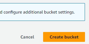 Create bucket button
